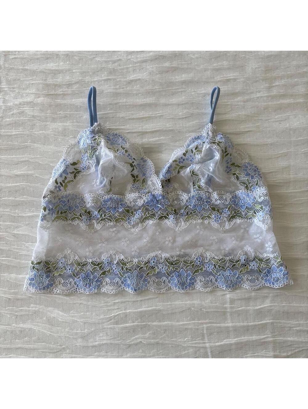 Delicates Women's White and Blue Shirt